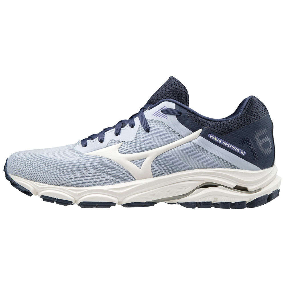 Womens Mizuno Wave Inspire 16 Running Shoes White/Indigo Philippines (YNOJGV254)